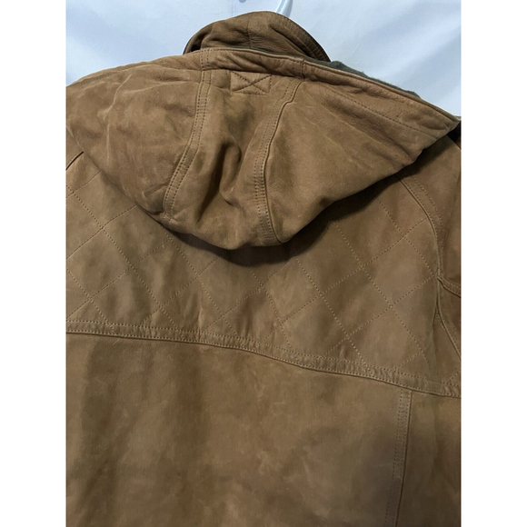 BILERMAN Jacket Men’s L Tan Brown Suede Coat Lined Interior Pockets Nature - Picture 8 of 16